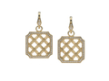 18kt yellow gold Lattice earring with .62 cts diamonds. Available in white, yellow, or rose gold.
